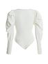  image of quiz-knitted-puff-sleeve-bodysuit-cream