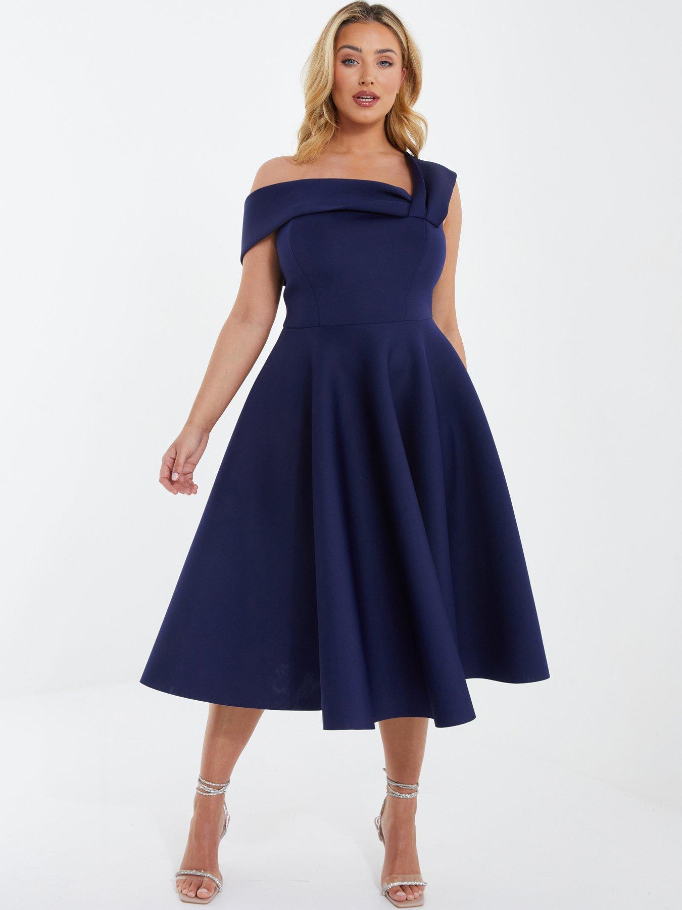 Blue midi cheap skater dress