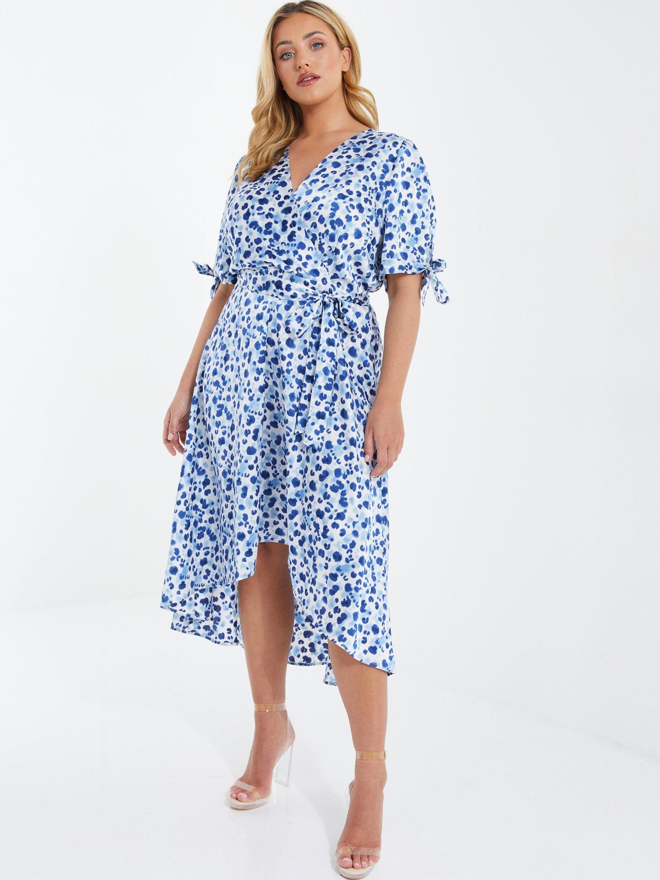 Quiz Curve Quiz Leopard Wrap Dress Quiz Brown Leopard Print Ruffle