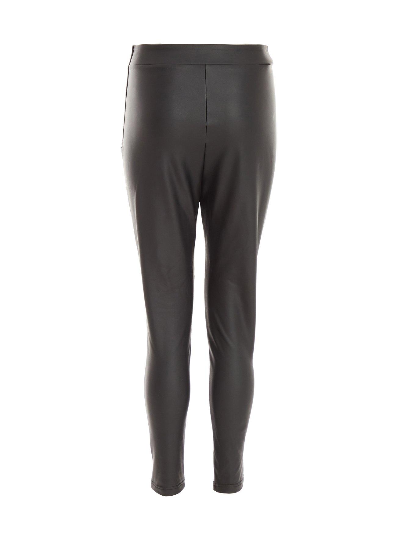  image of quiz-faux-leather-seam-leggings