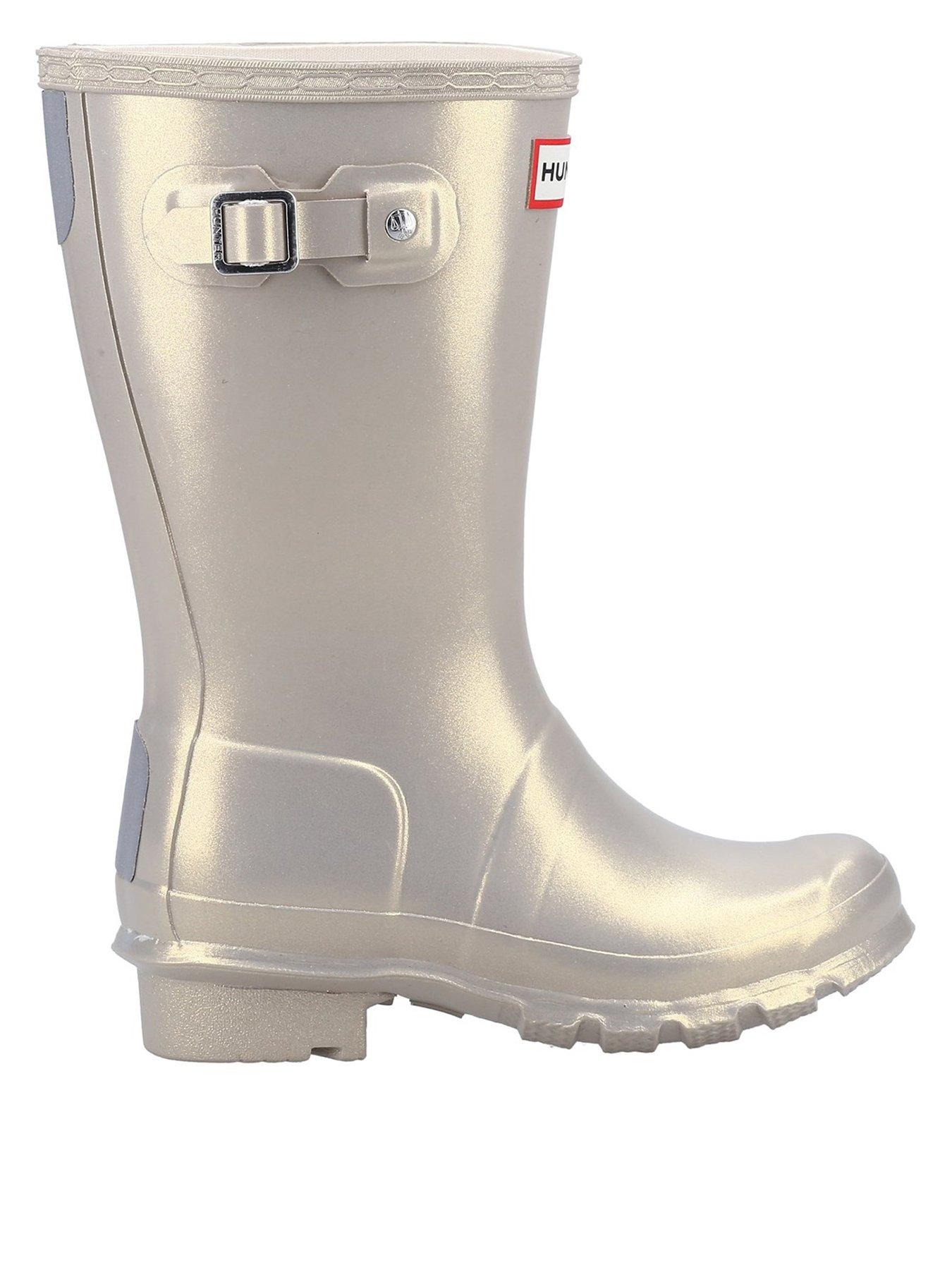 Kids silver hunter clearance wellies