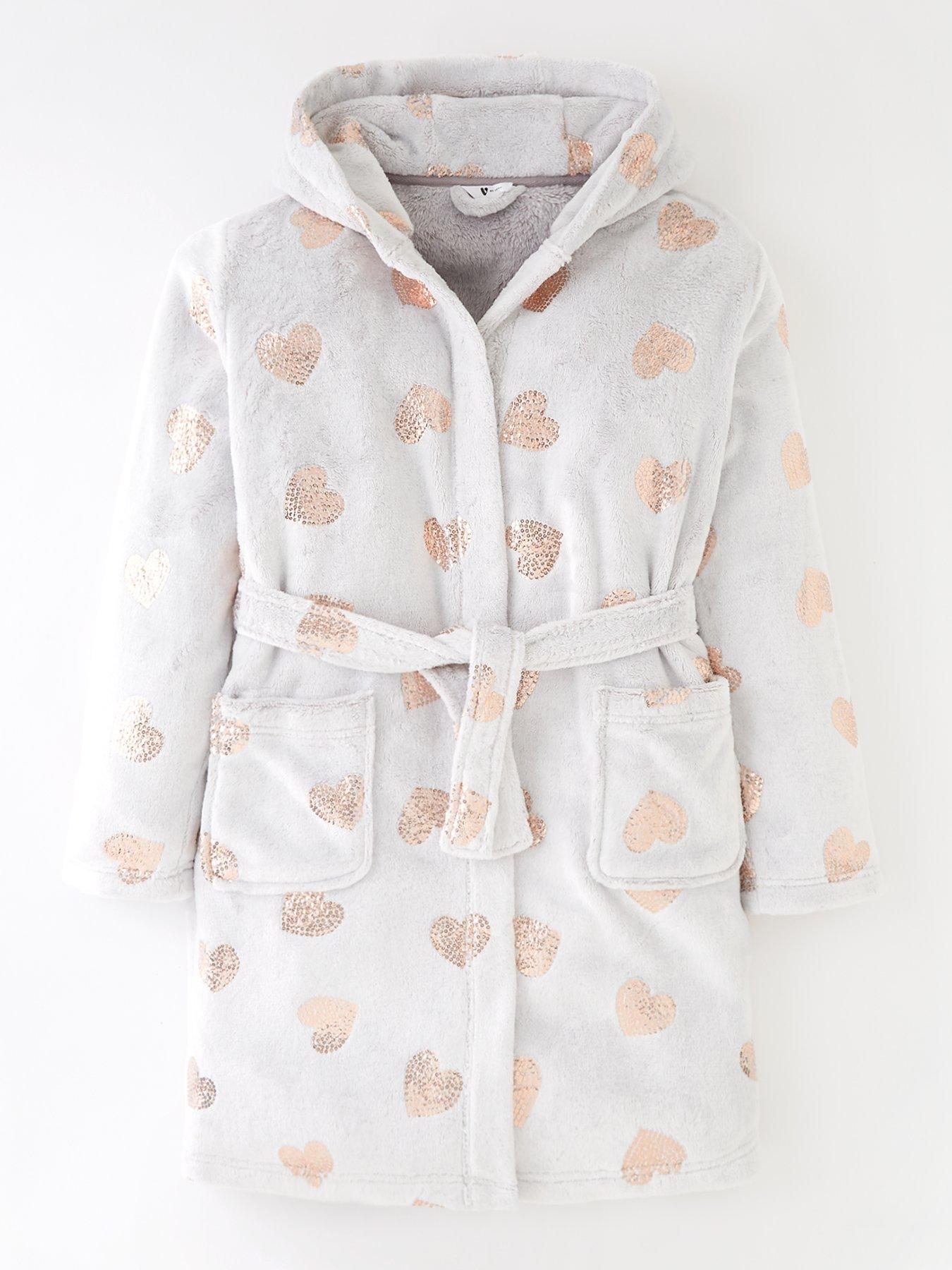V by Very Fleece Heart Print Robe