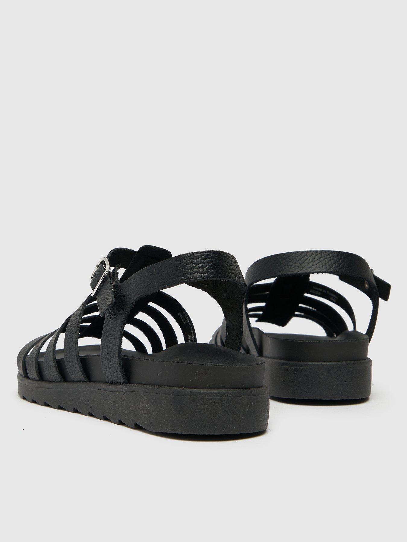 stillFront image of schuh-tilly-leather-gladiator-sandal-black