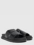  image of schuh-tally-croc-cross-strap-footbed-black
