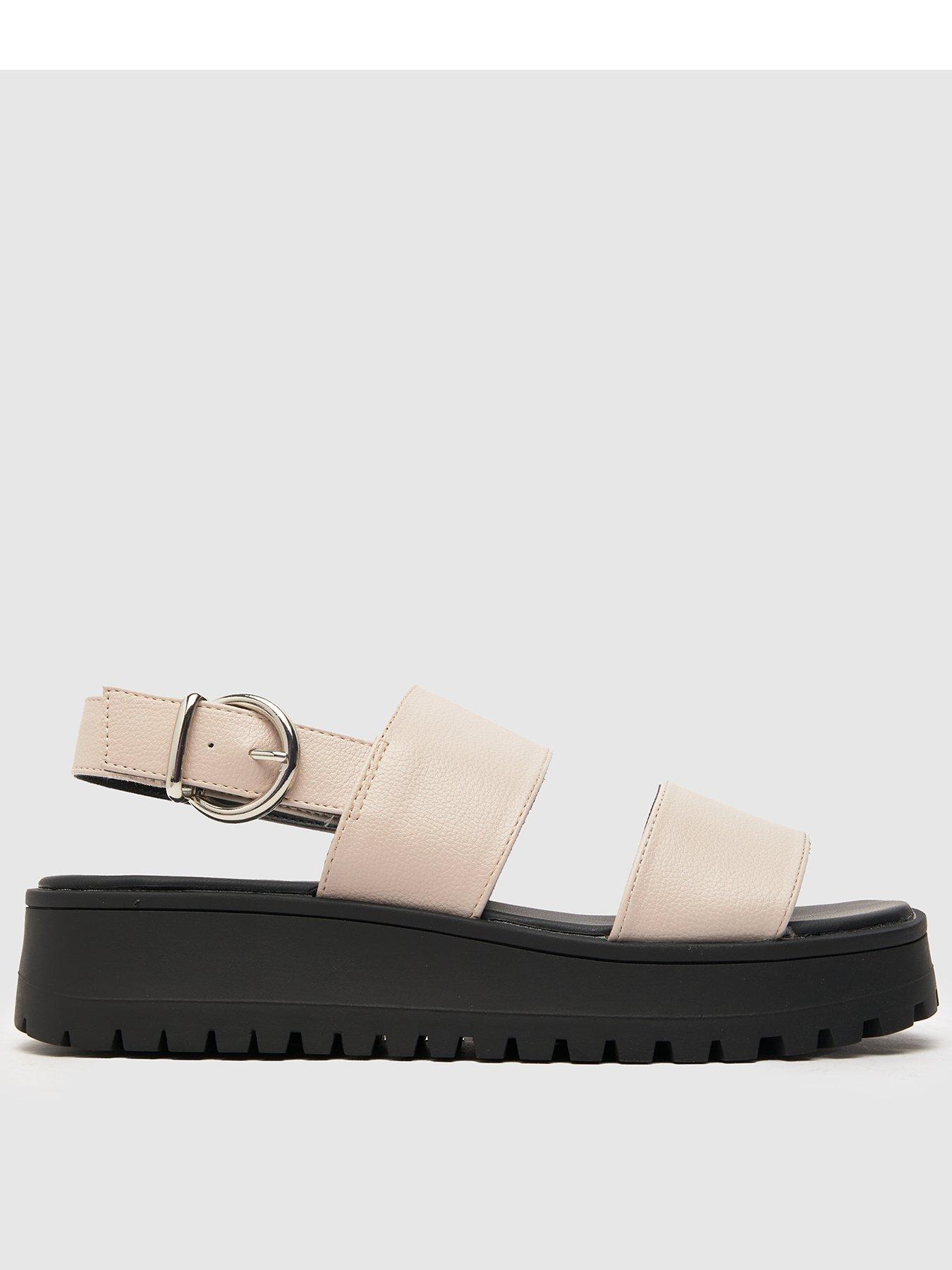 Black flatform hot sale sandals uk