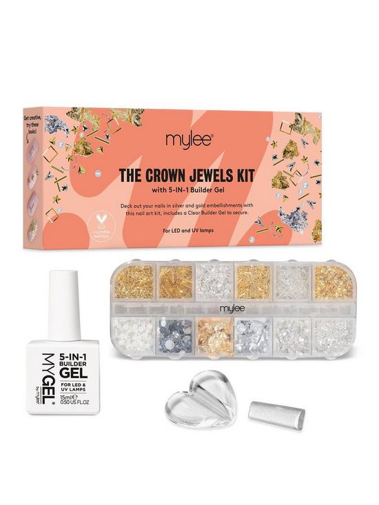 front image of mylee-the-crown-jewels-nail-art-kit