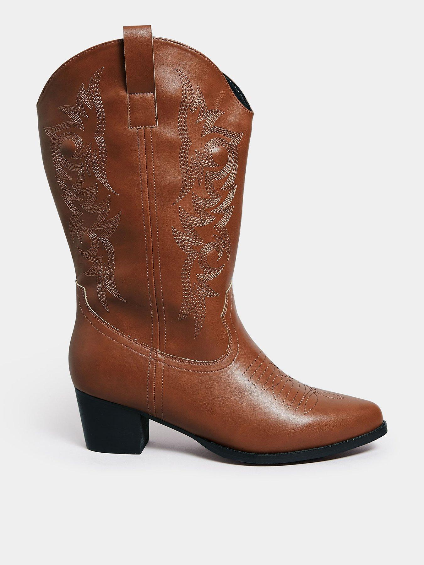 yours-extra-wide-fit-cowboy-boot-calf-tan