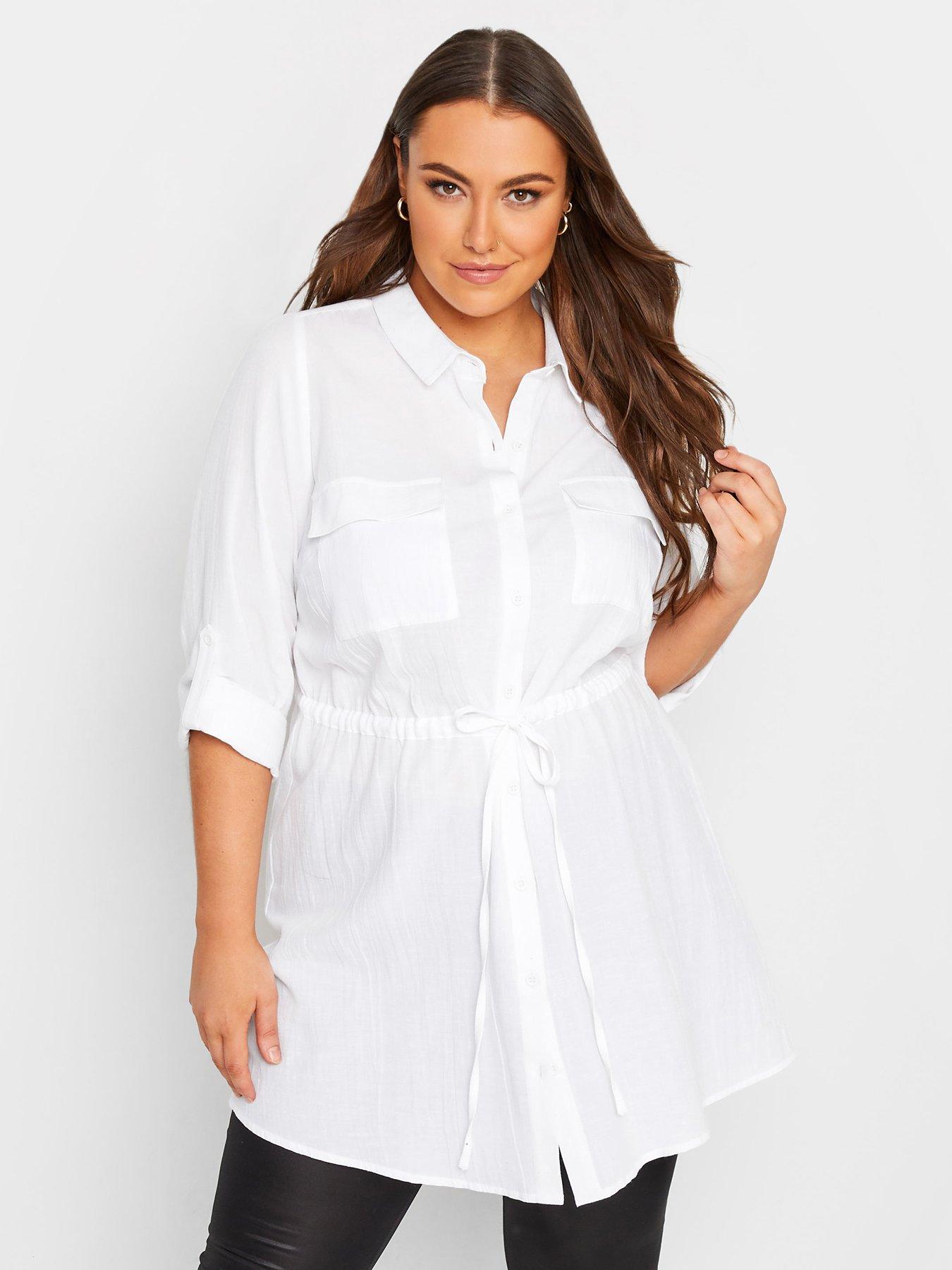 undefined Linen Utility Tunic - White