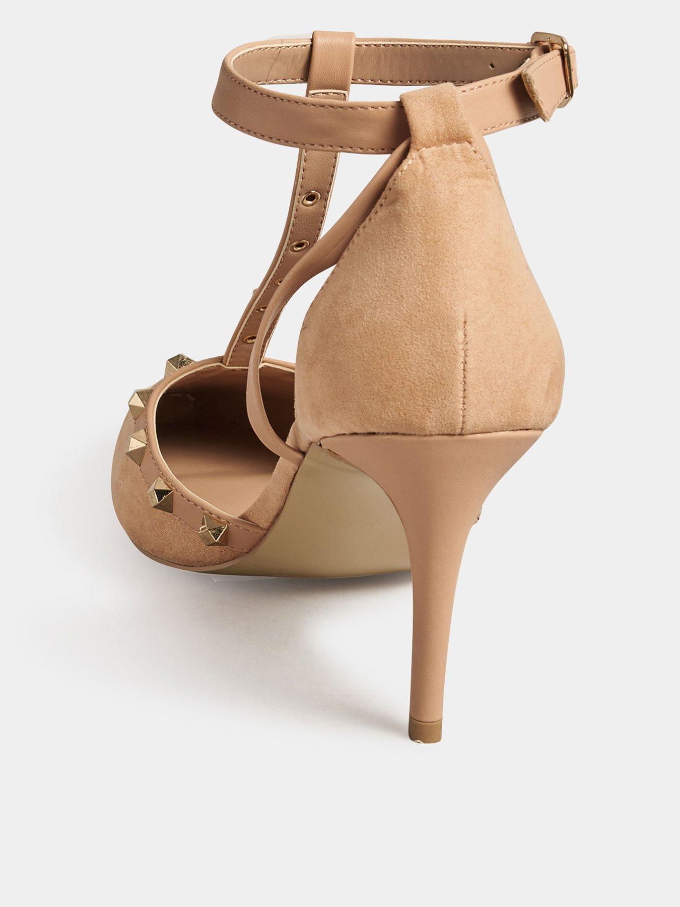 Nude studded court shoes sale