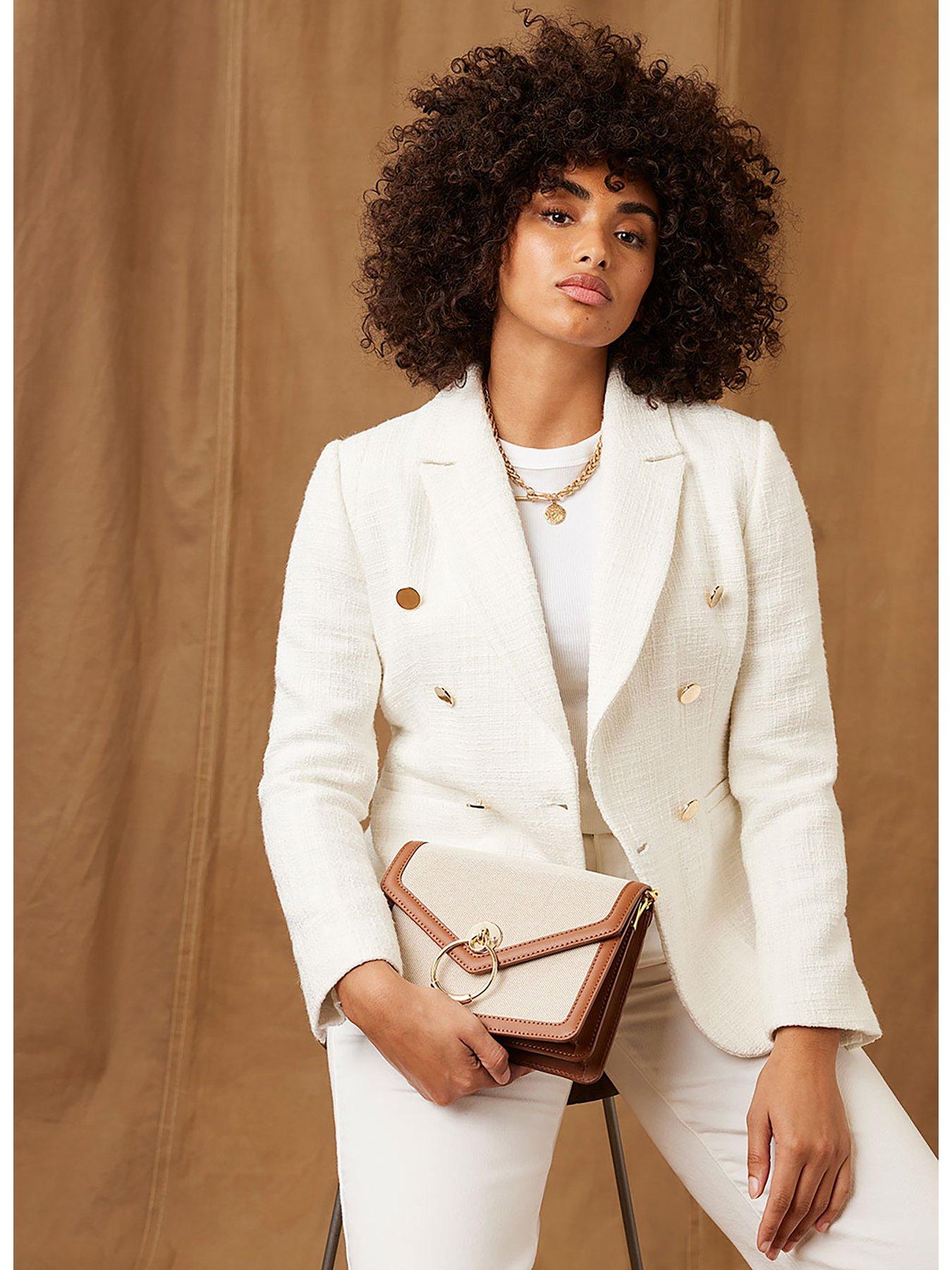 White 2024 boucle blazer