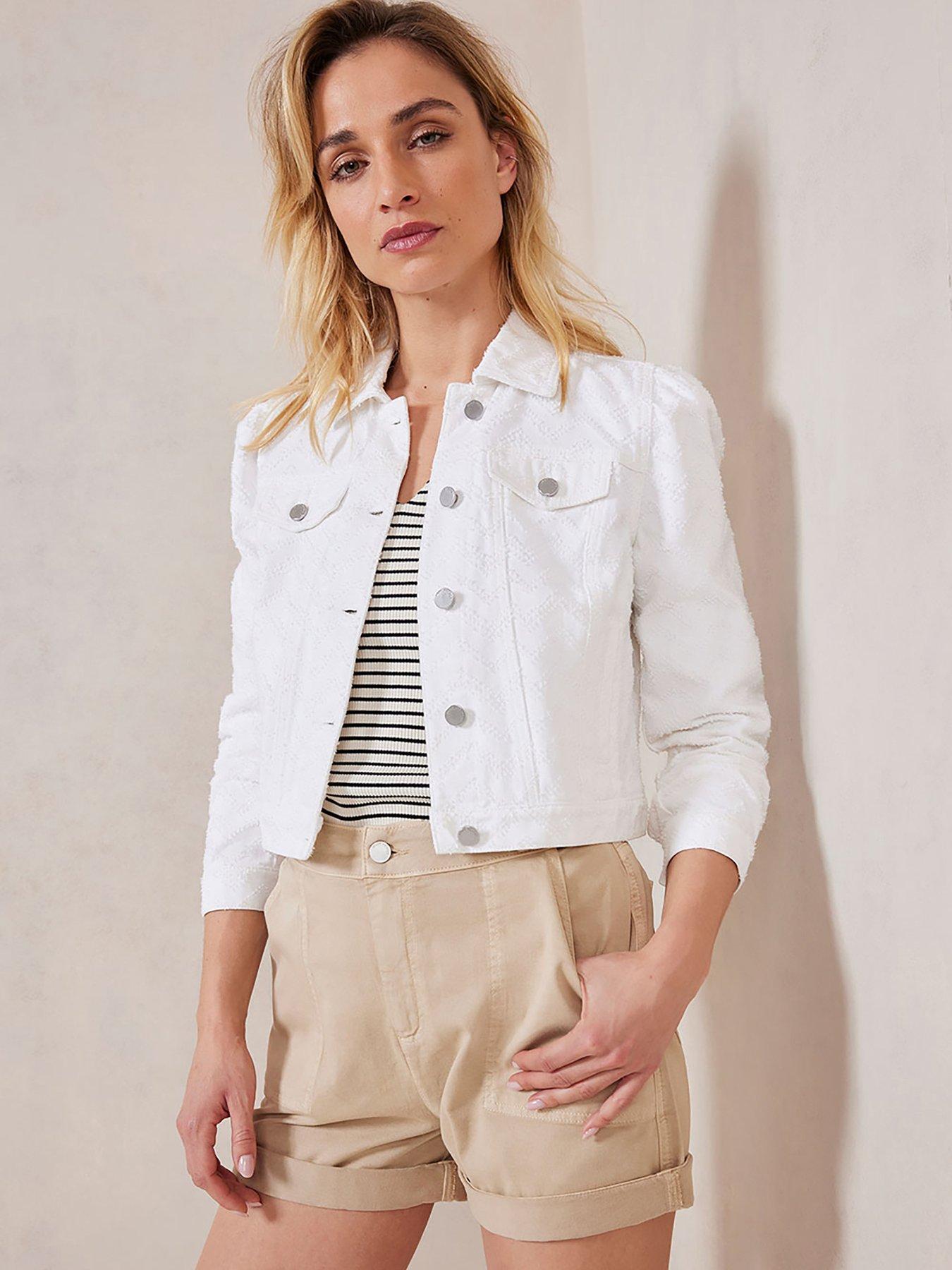 Mint Velvet Jacquard Denim Jacket