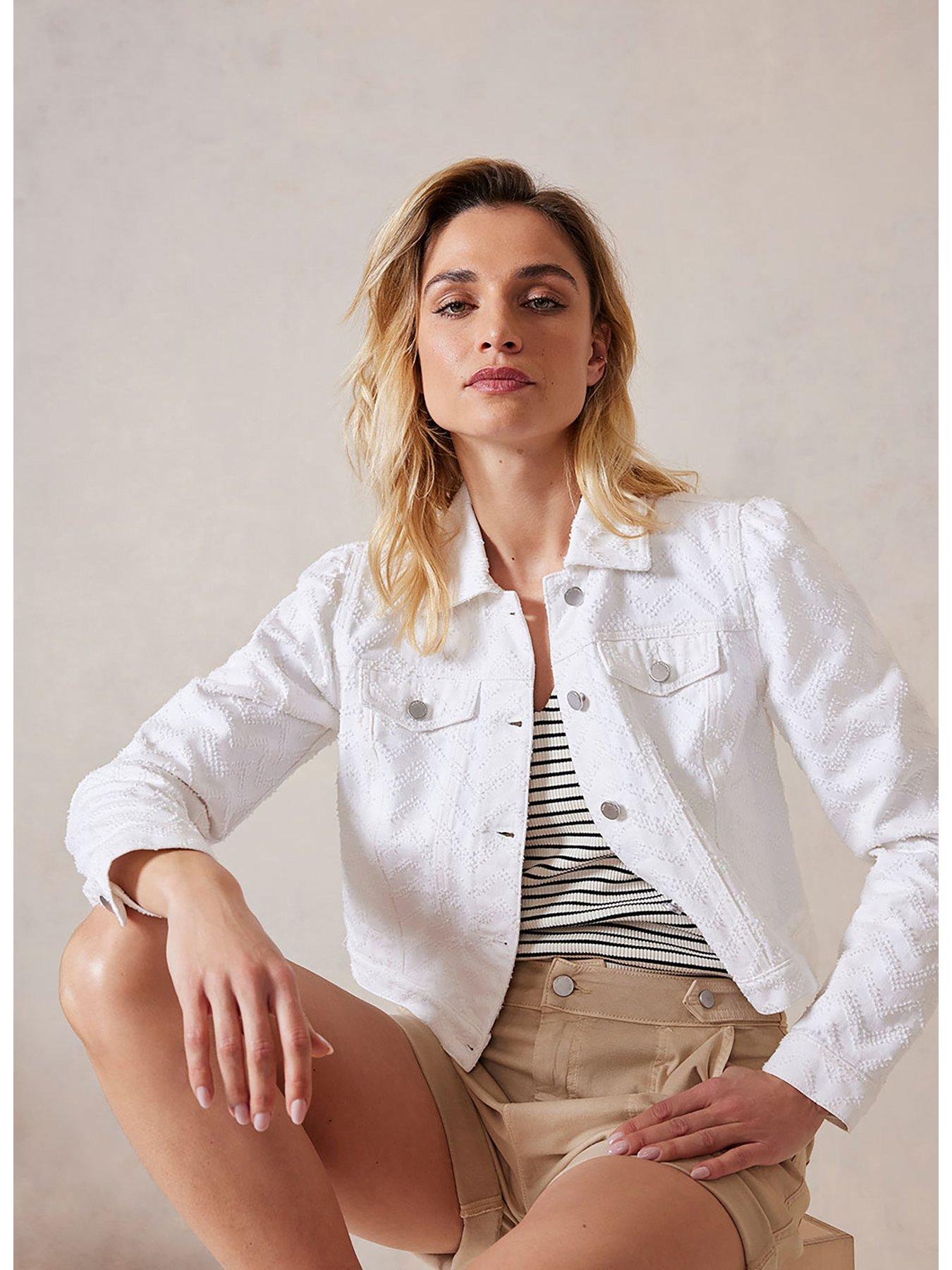 Mint Velvet Jacquard Denim Jacket