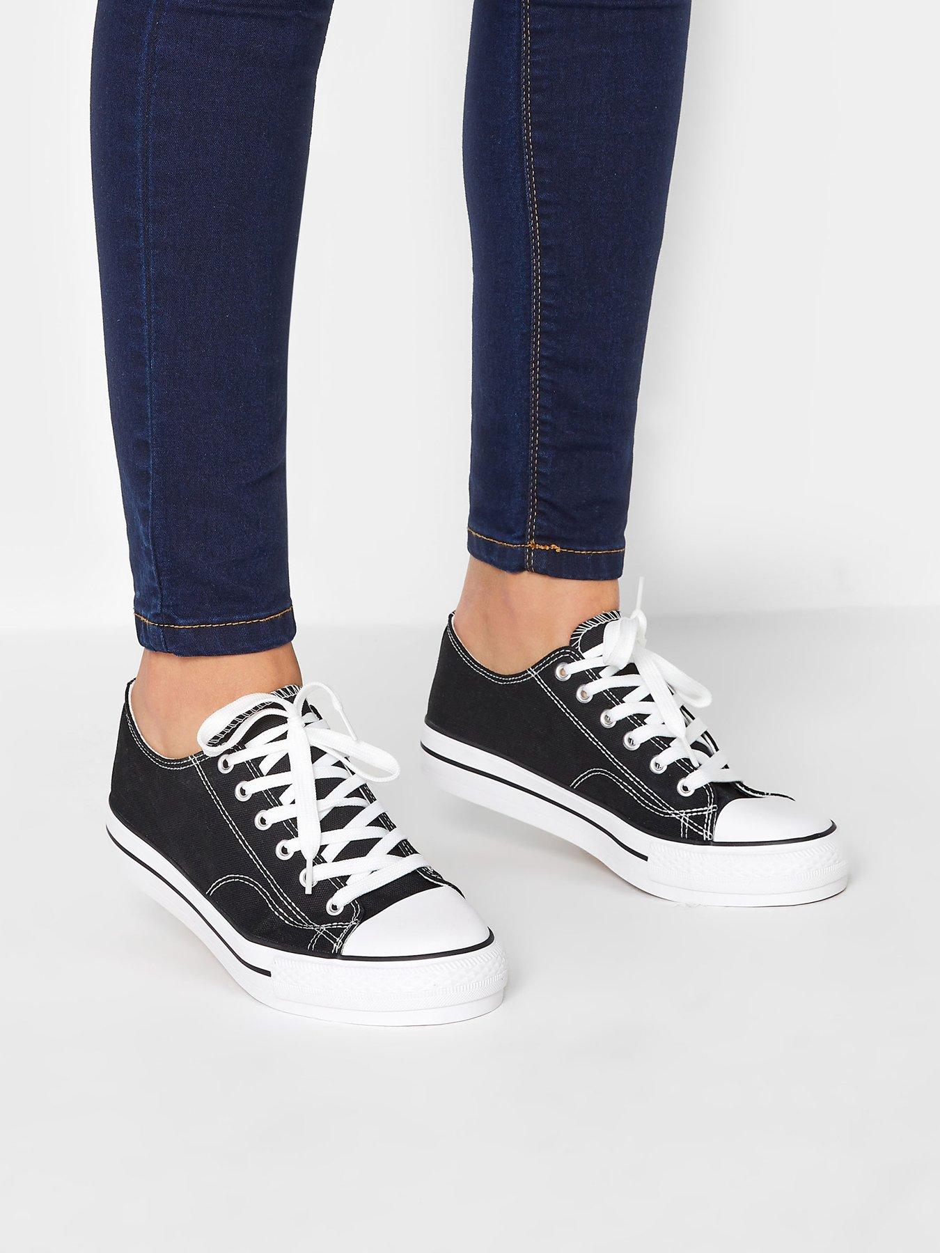  image of long-tall-sally-canvas-flatform-black