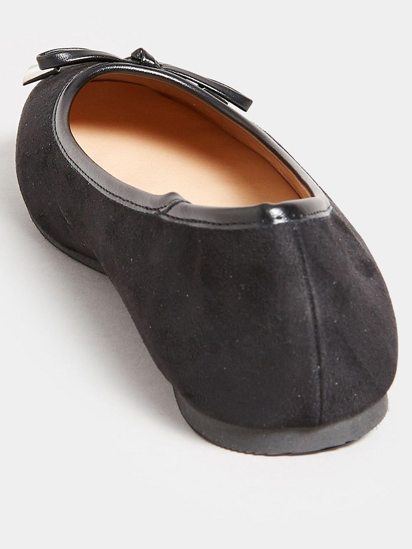 Image 2 of 4 of Long Tall Sally Suedette Ballerina Black