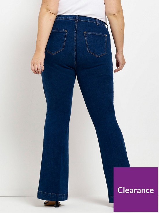 stillFront image of ri-plus-plus-high-rise-flare-jeans-blue