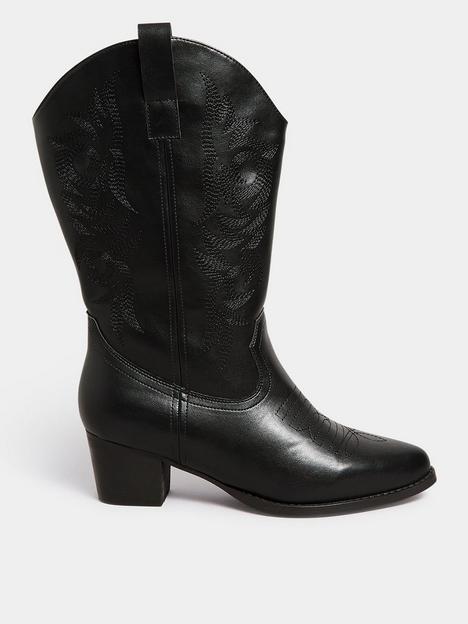 yours-extra-wide-fit-cowboy-boot-calf-black