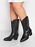  image of yours-extra-wide-fit-cowboy-boot-calf-black