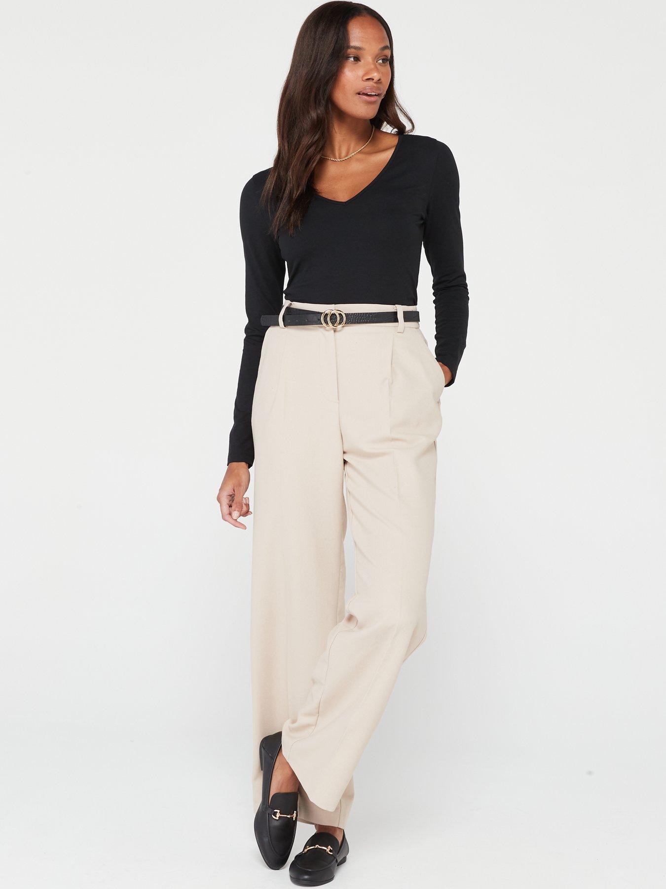 Image 6 of 6 of V by Very 2 Pack Long Sleeve Stretch V Neck