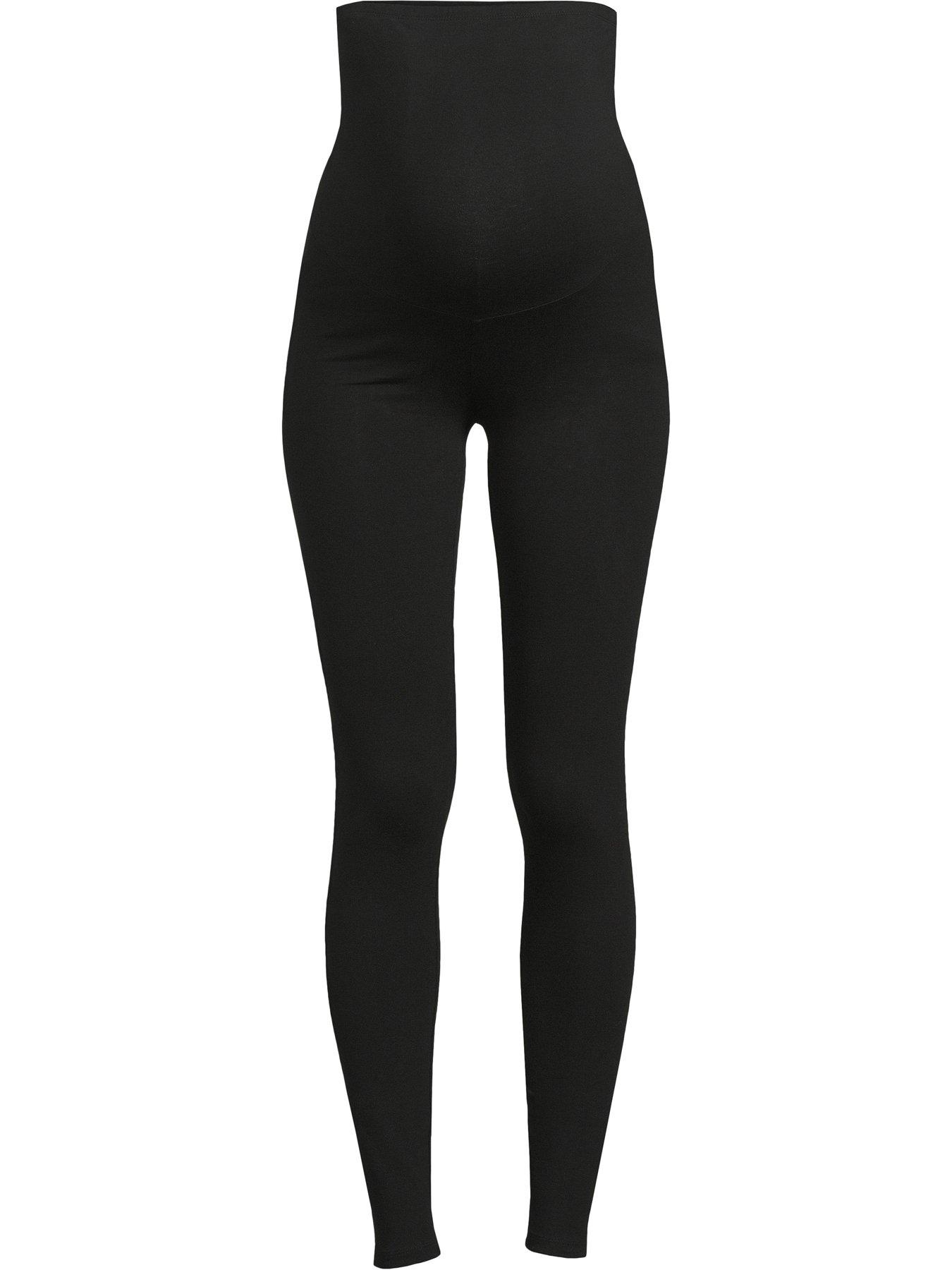 Image 5 of 6 of The Very Collection Womens Maternity 2 Pack Over-Bump Stretch Leggings - Black