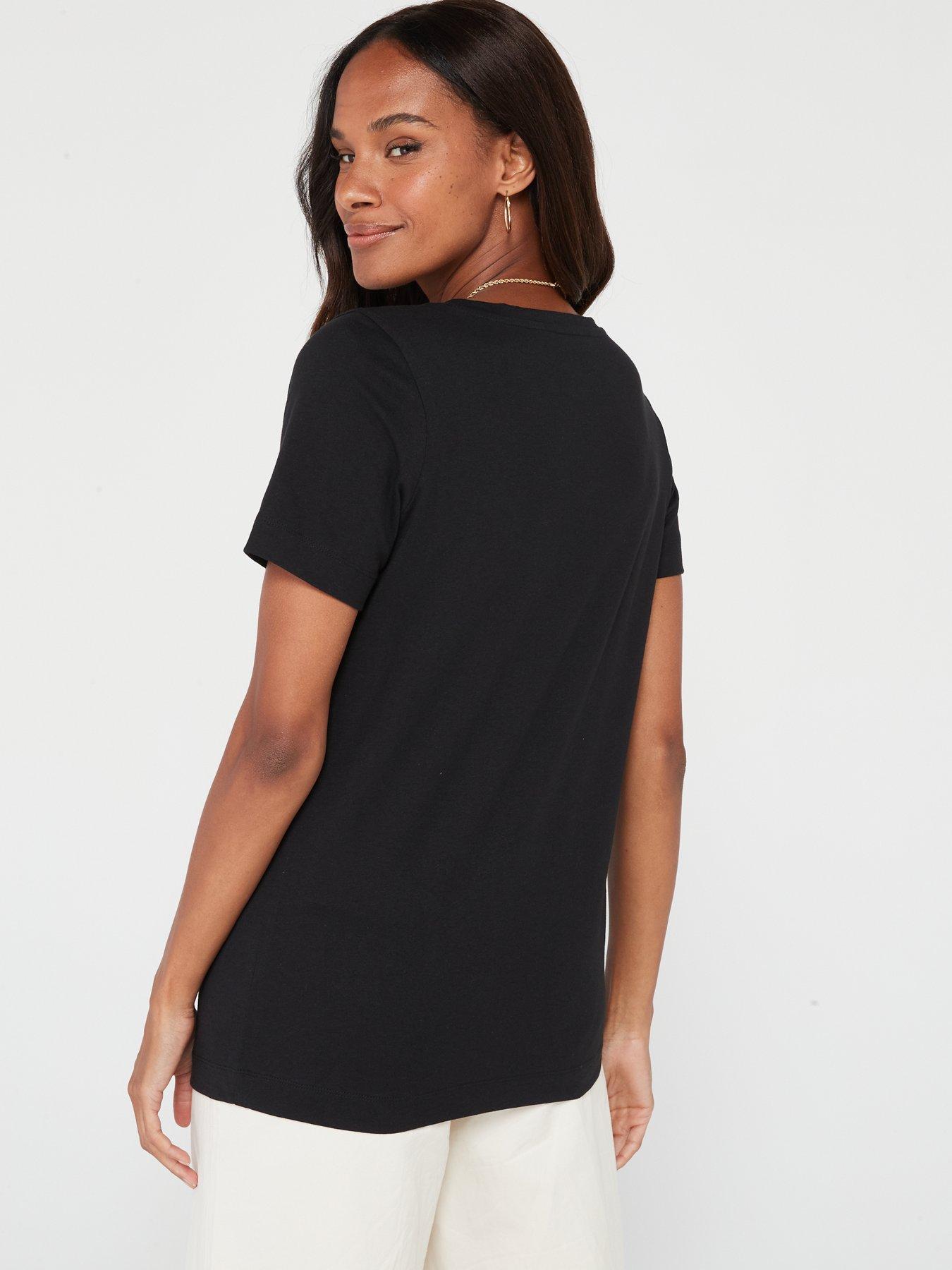  image of v-by-very-2-pack-basic-v-neck-t-shirts-multi
