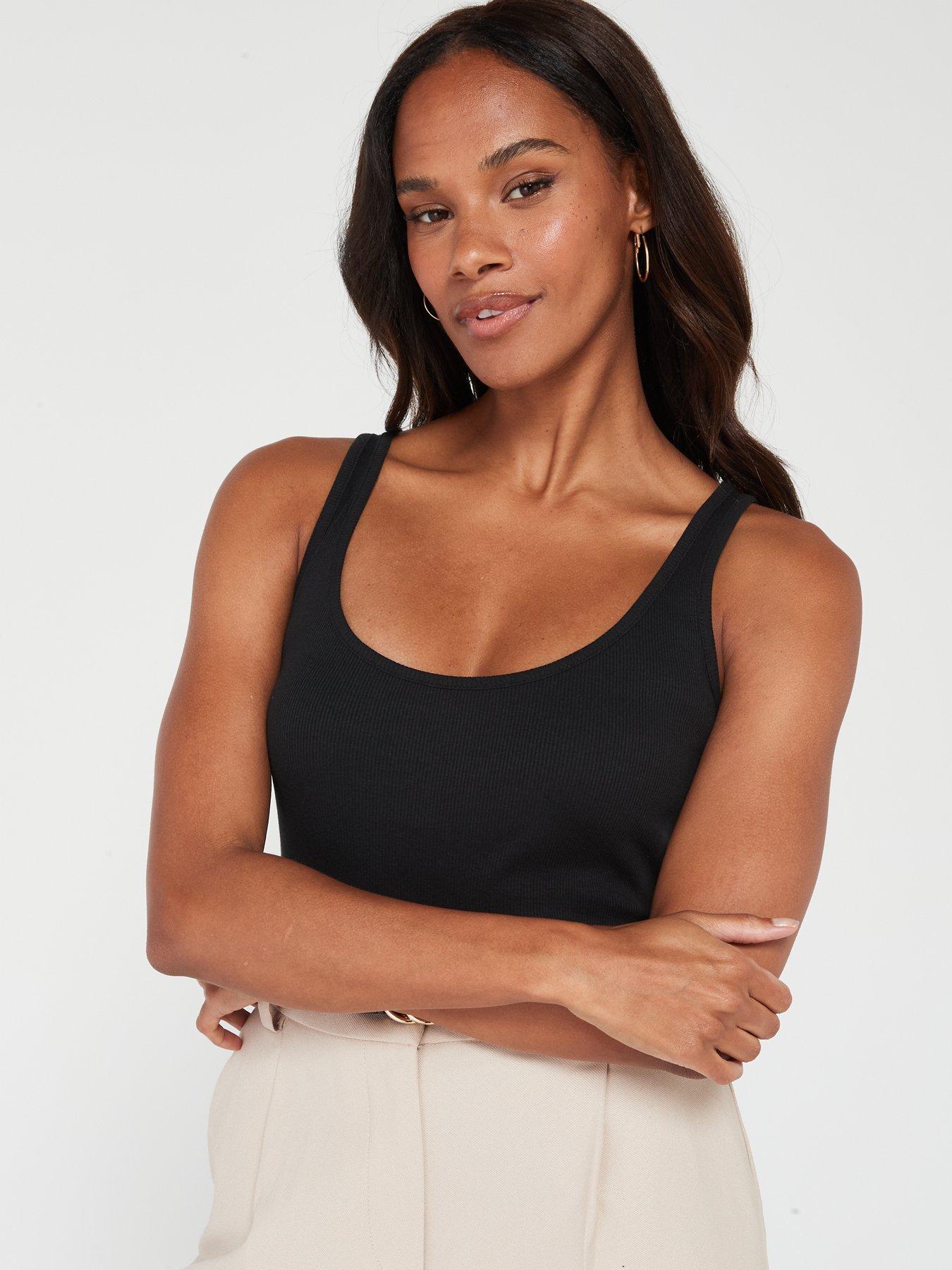 undefined The Essential Rib Vest - Black