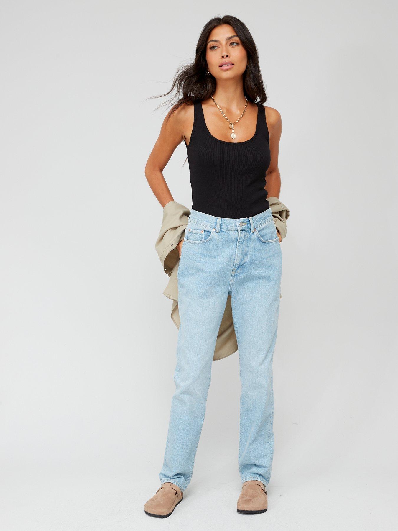 image of everyday-tall-essential-rib-vest-black