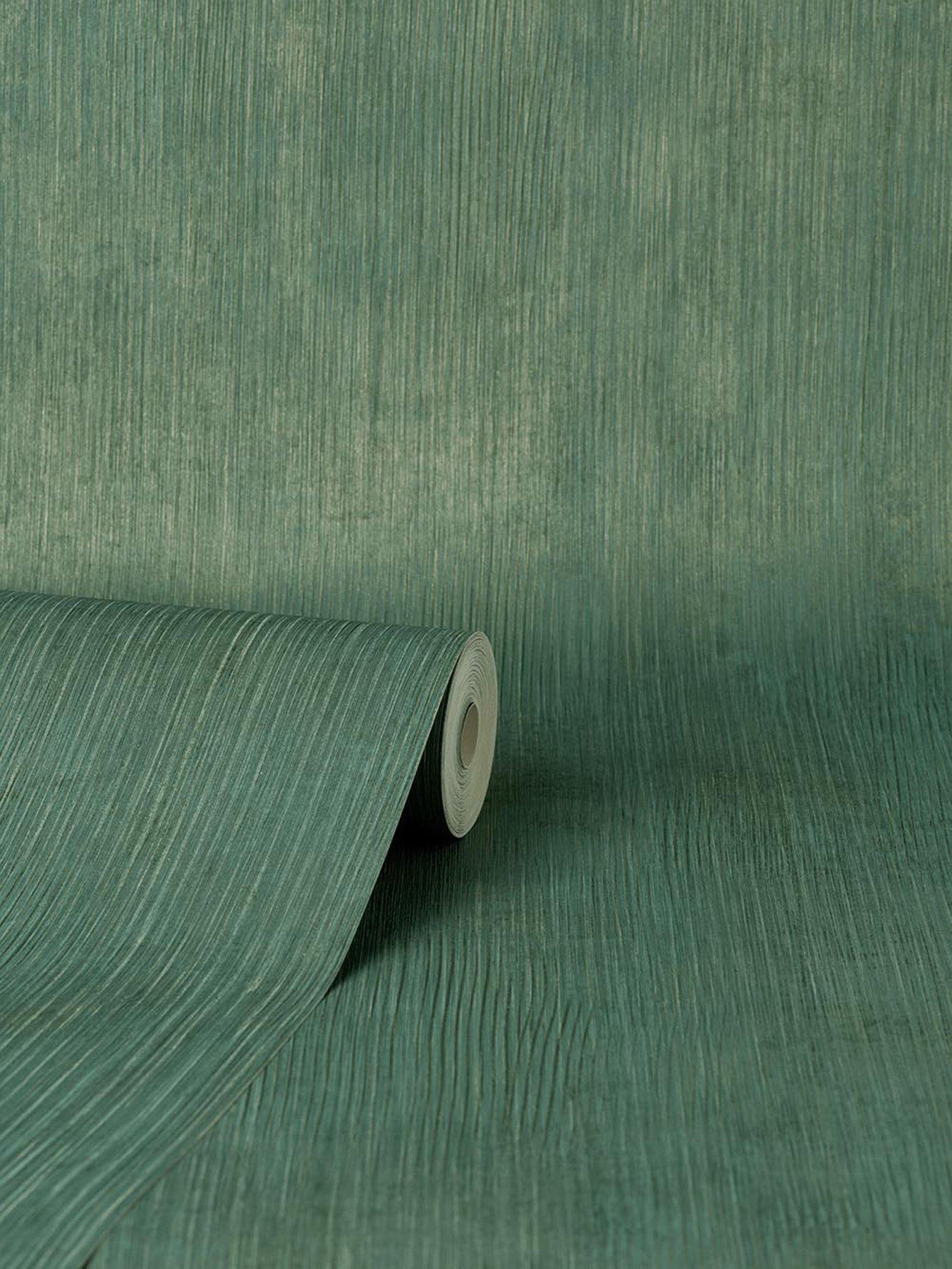 Vymura Romana Plain Wallpaper in Emerald