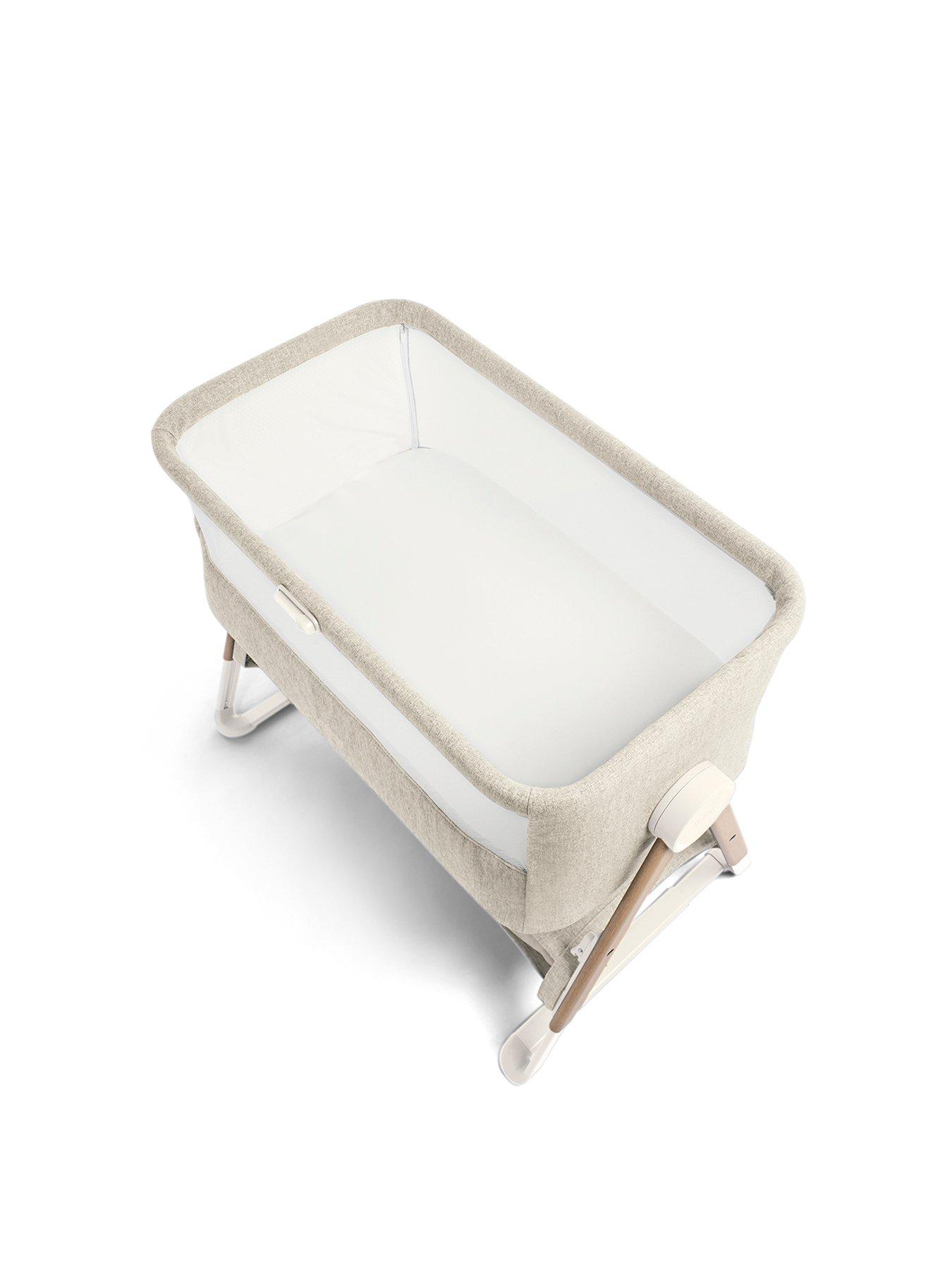 Image 3 of 6 of Mamas & Papas Lua Bedside Crib - Beige