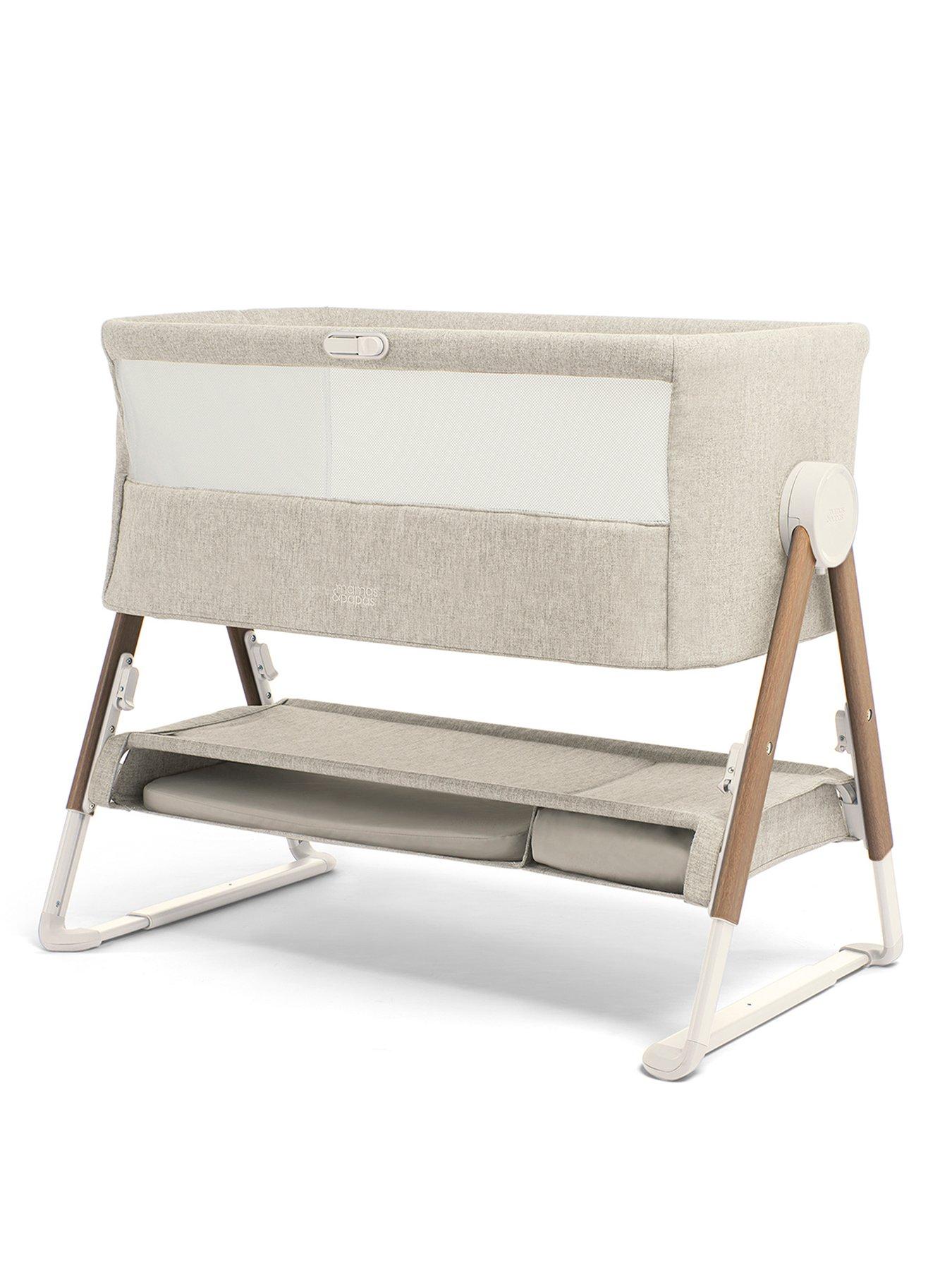 Image 5 of 6 of Mamas & Papas Lua Bedside Crib - Beige