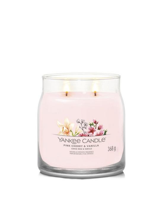 stillFront image of yankee-candle-signature-collection-medium-jar-candle-ndash-pink-cherry-amp-vanilla