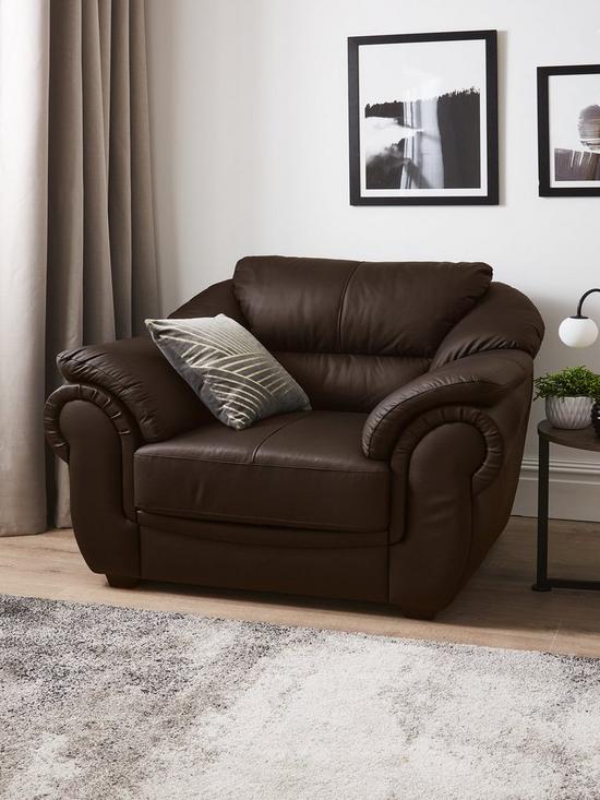 front image of naples-leather-armchair