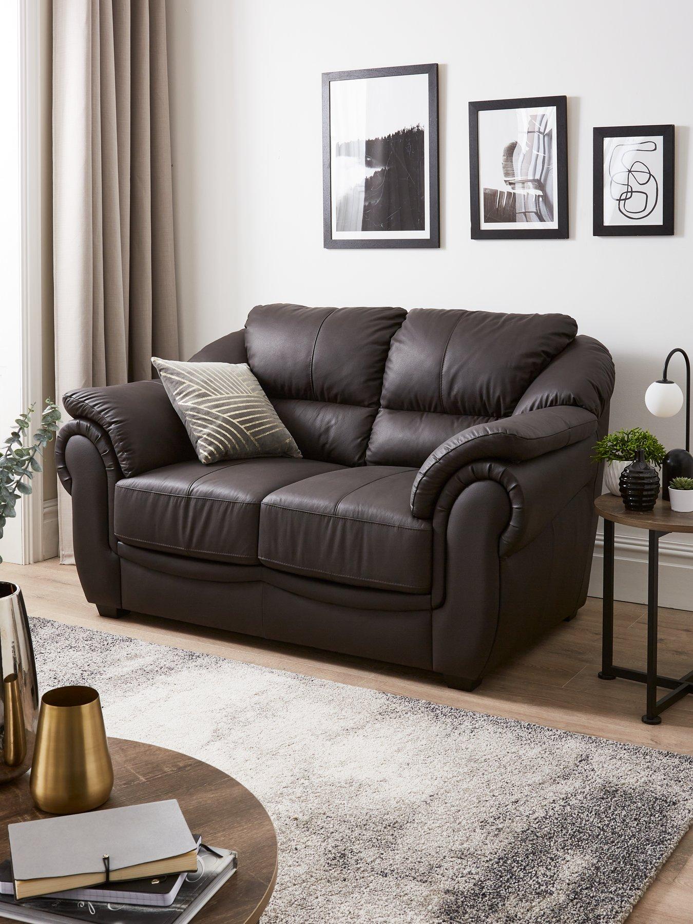 Image 1 of 5 of Very Home Naples Italian Leather 2 Seater Sofa