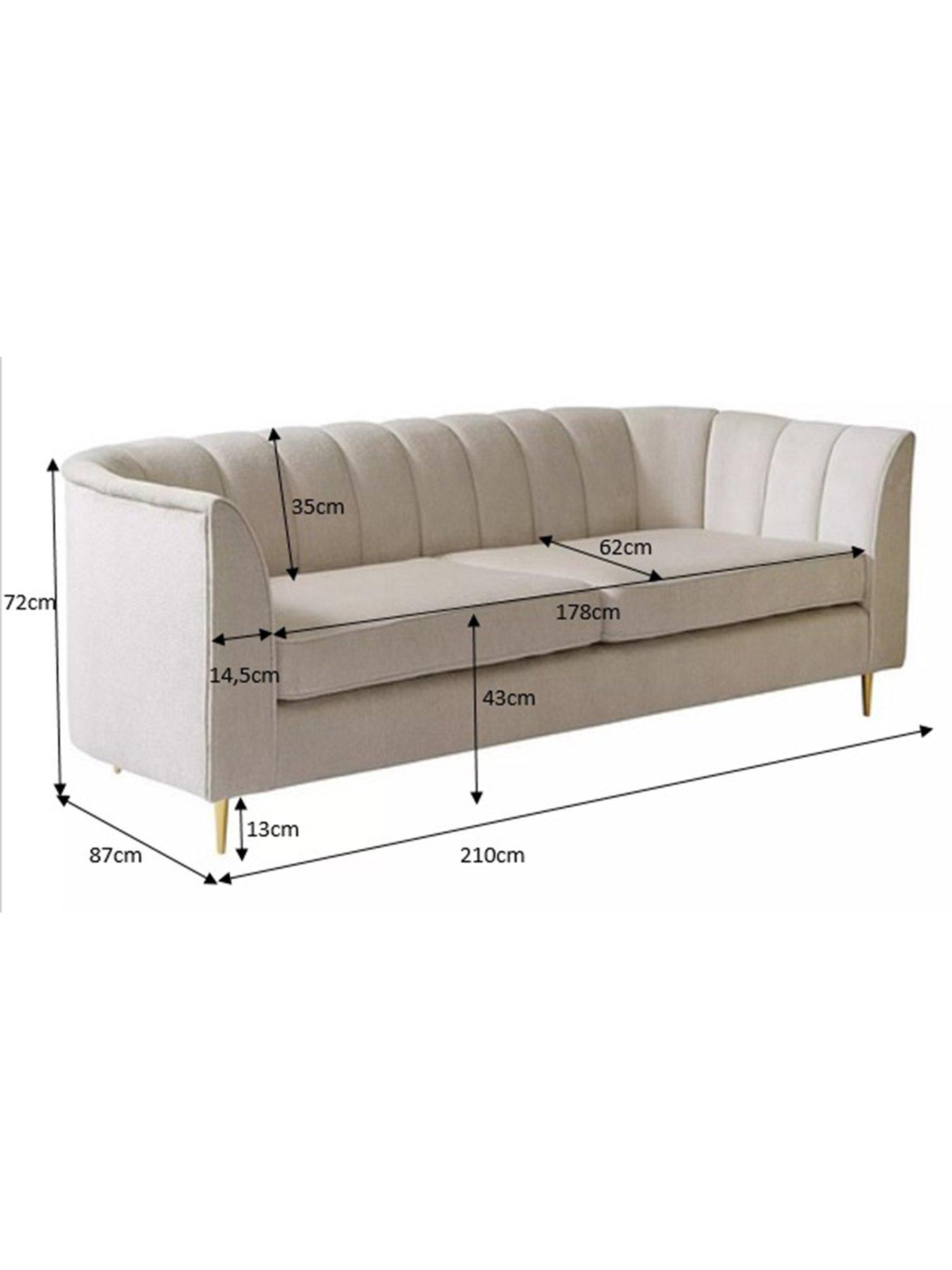 Image 6 of 6 of The Very Collection Guild Fabric&nbsp;3 Seater Sofa - Ivory - FSC&copy; Certified