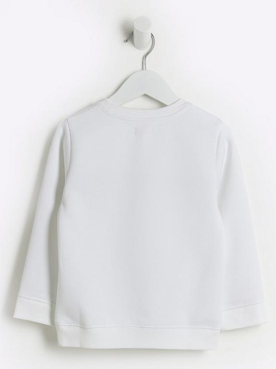 back image of river-island-mini-mini-boys-maison-riviera-sweatshirt-white