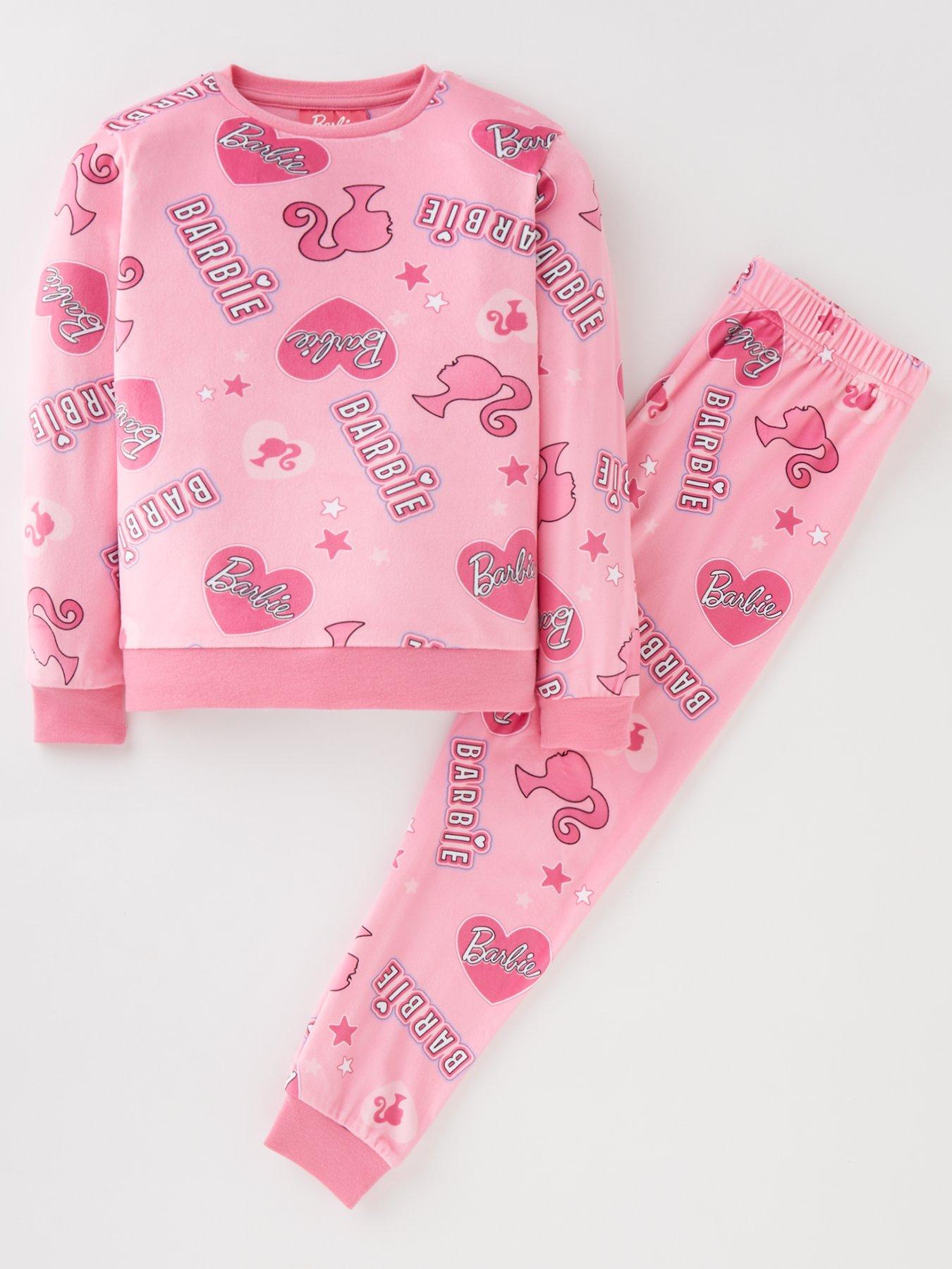 barbie-all-over-print-fleece-pyjamas-pink