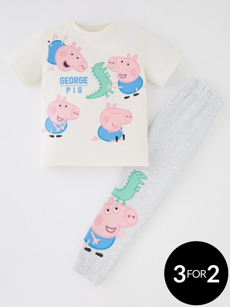 peppa-pig-george-pig-twonbsppiece-oversized-print-t-shirt-and-jogger-set-white