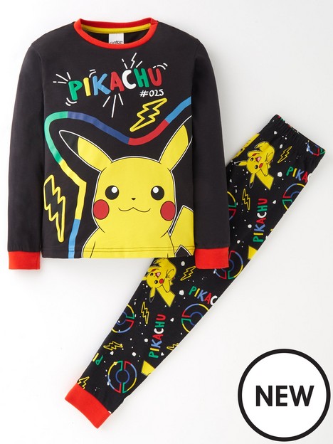 pokemon-pikachu-long-sleeve-pyjamas-blacknbsp