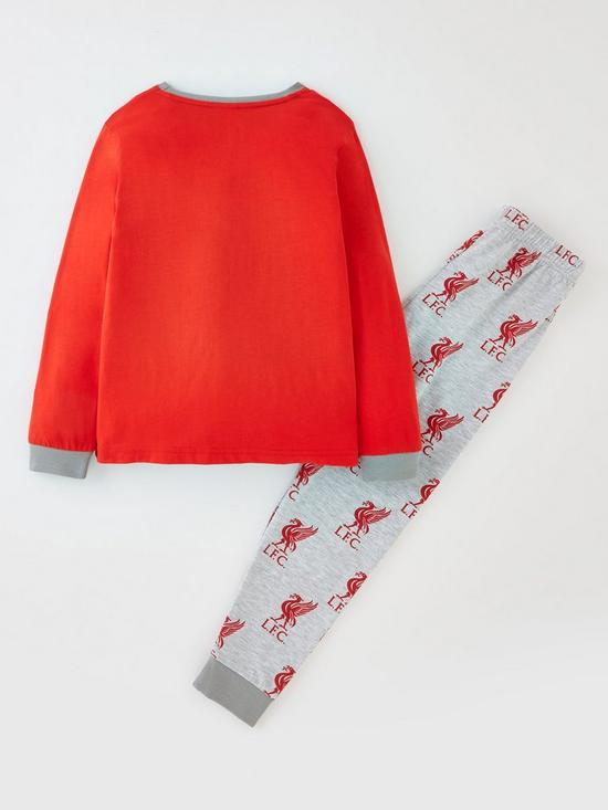 back image of liverpool-fc-liverpool-football-logo-long-sleeve-pyjamas-red
