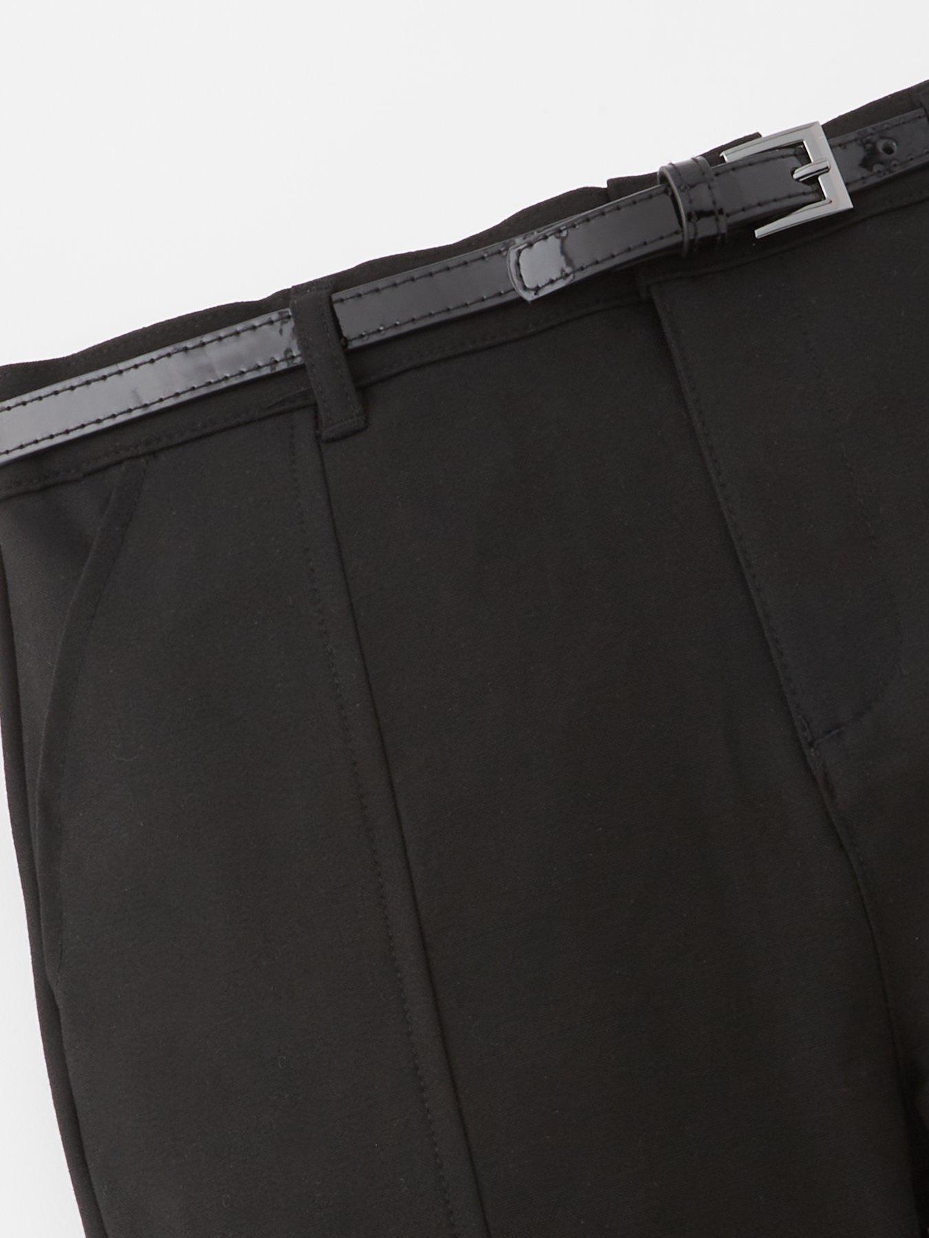 Image 4 of 6 of V by Very Girls Skinny Leg Belted Trouser - Black