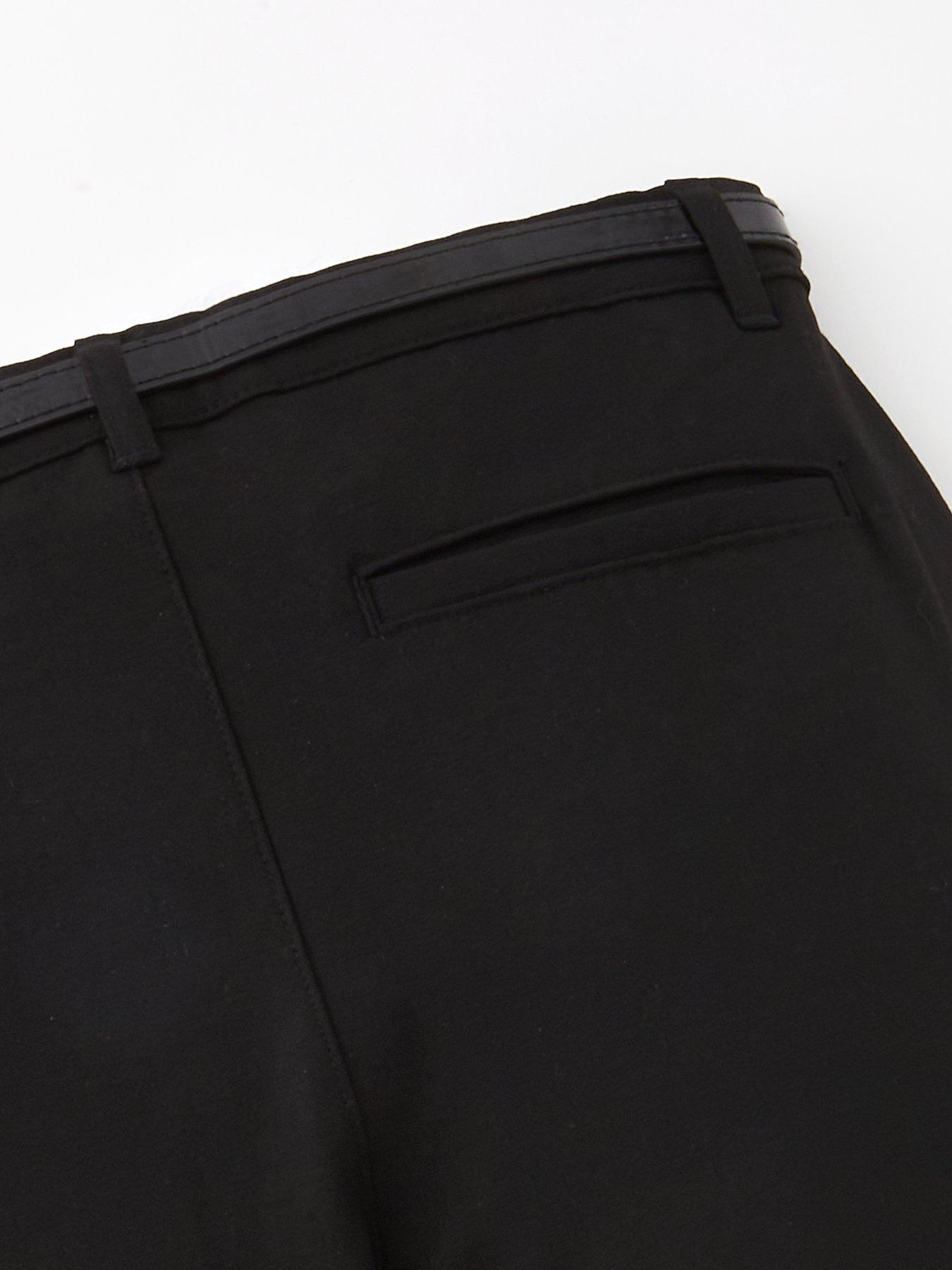 Image 5 of 6 of V by Very Girls Skinny Leg Belted Trouser - Black