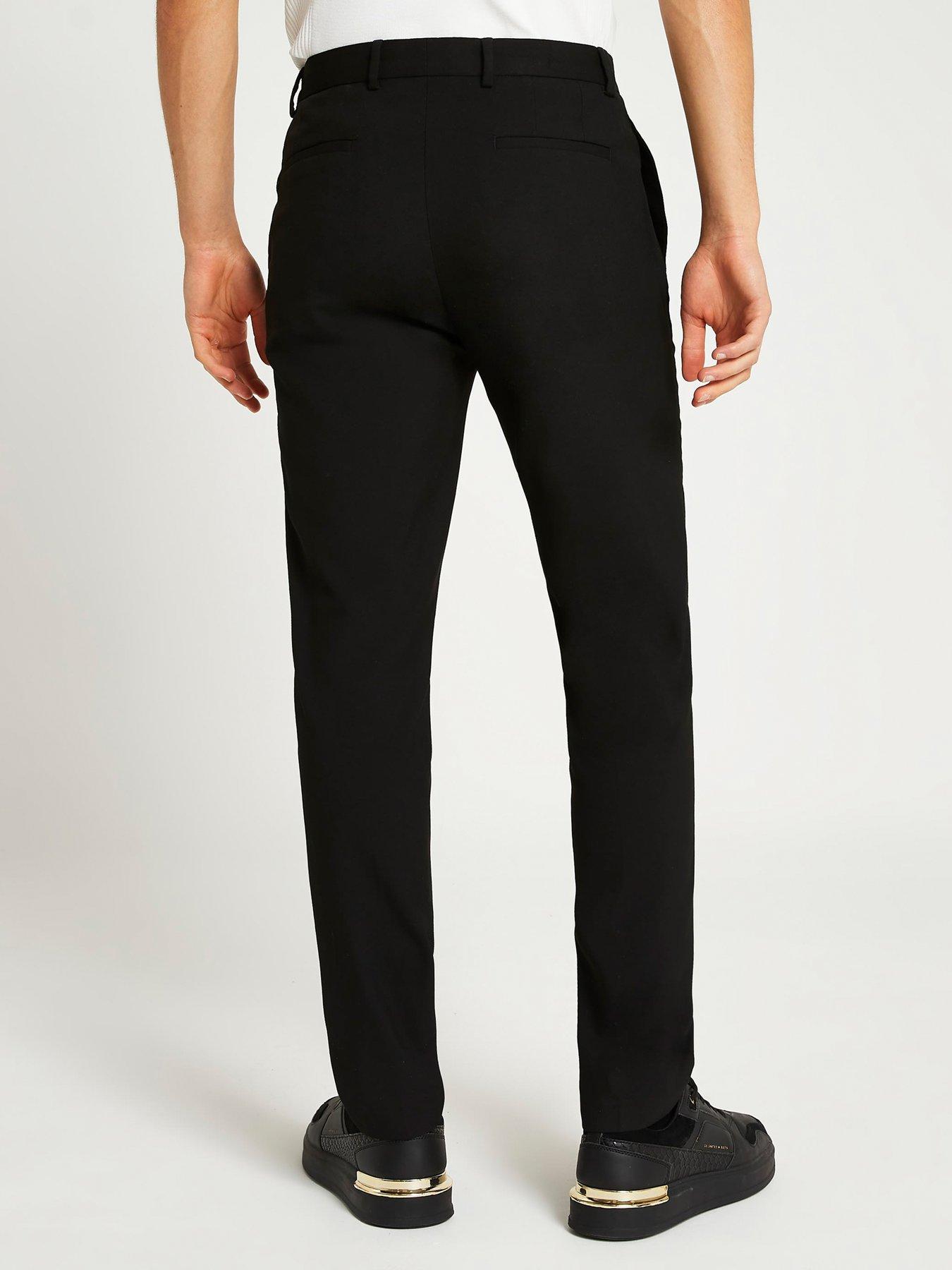  image of river-island-nbspslim-smart-trousers-sloane--nbspblack