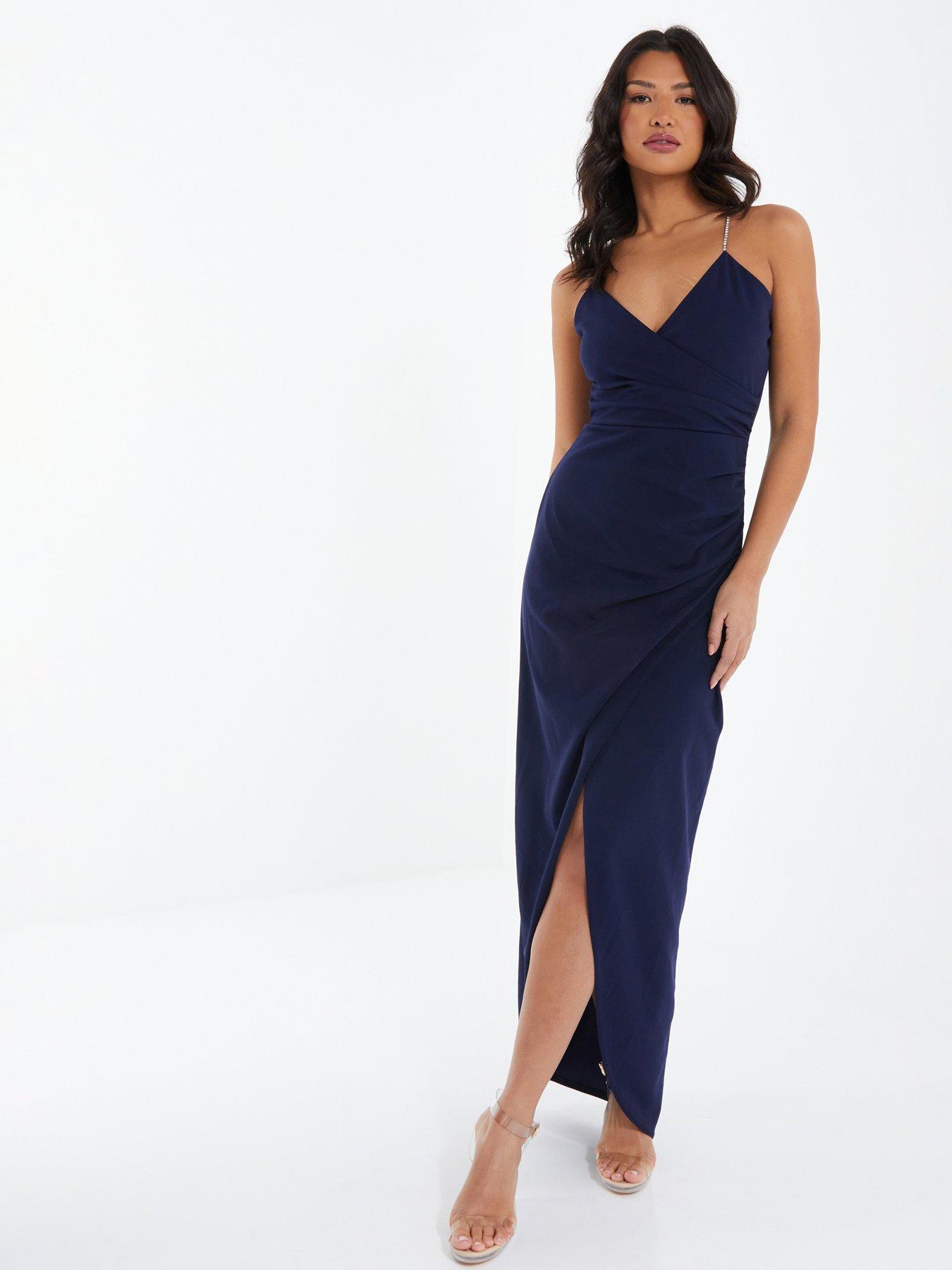 Quiz navy blue prom dress hotsell