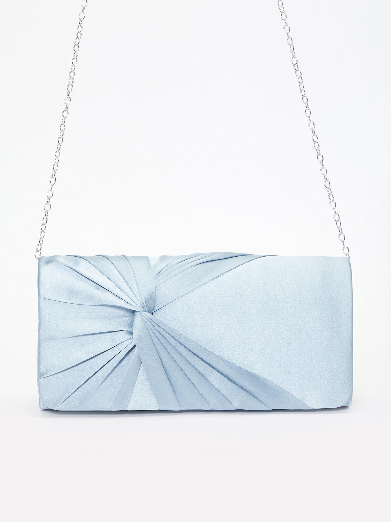 Image 1 of 4 of Quiz Satin Twist Clutch Bag