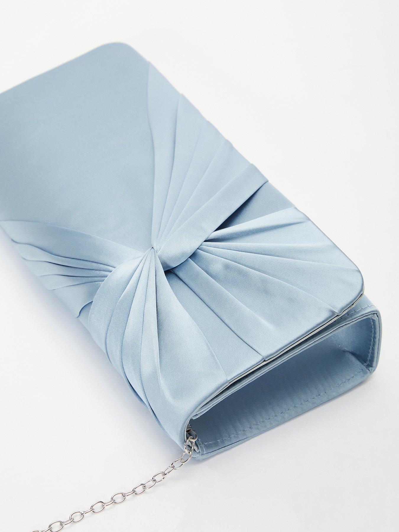 Satin Twist Clutch Bag
