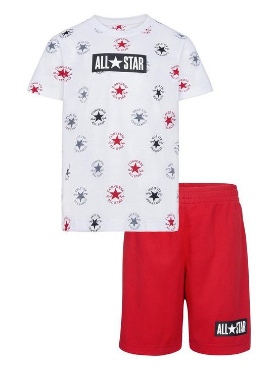 front image of converse-younger-boys-sports-core-t-shirt-amp-short-set-multi
