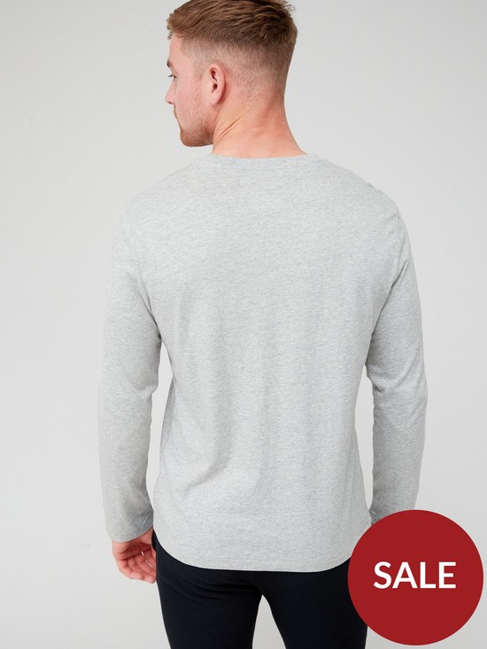 stillFront image of polo-ralph-lauren-chest-logo-long-sleeve-lounge-t-shirt-greynbsp