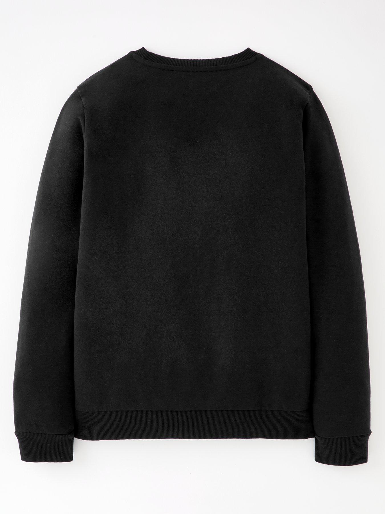 Everyday Unisex Crew Neck Sweatshirt Black littlewoods