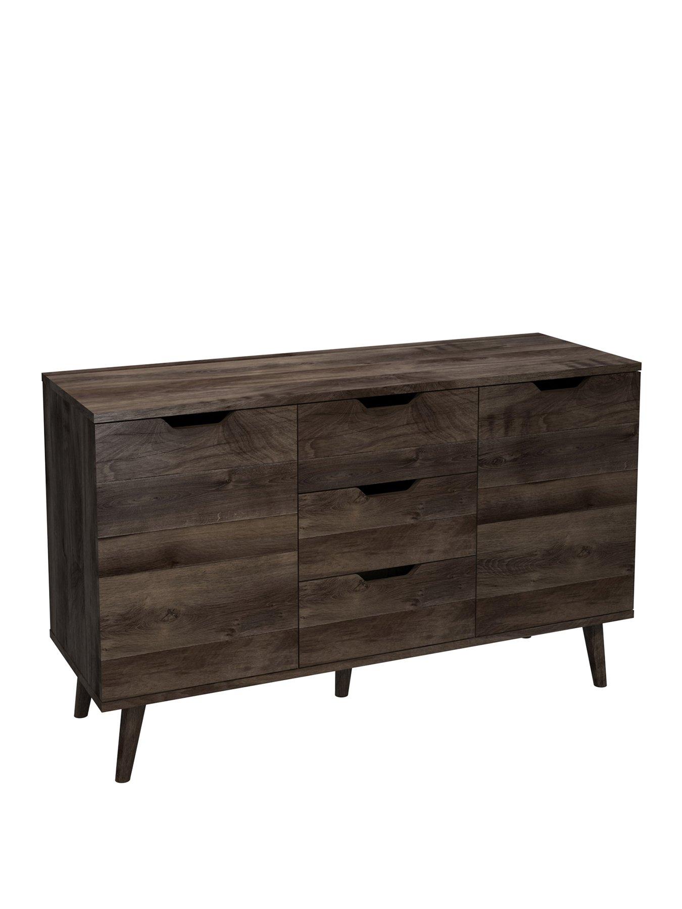 Image 3 of 4 of One Call Mustique Ready Assembled Large Sideboard -&nbsp;Dark&nbsp;Oak