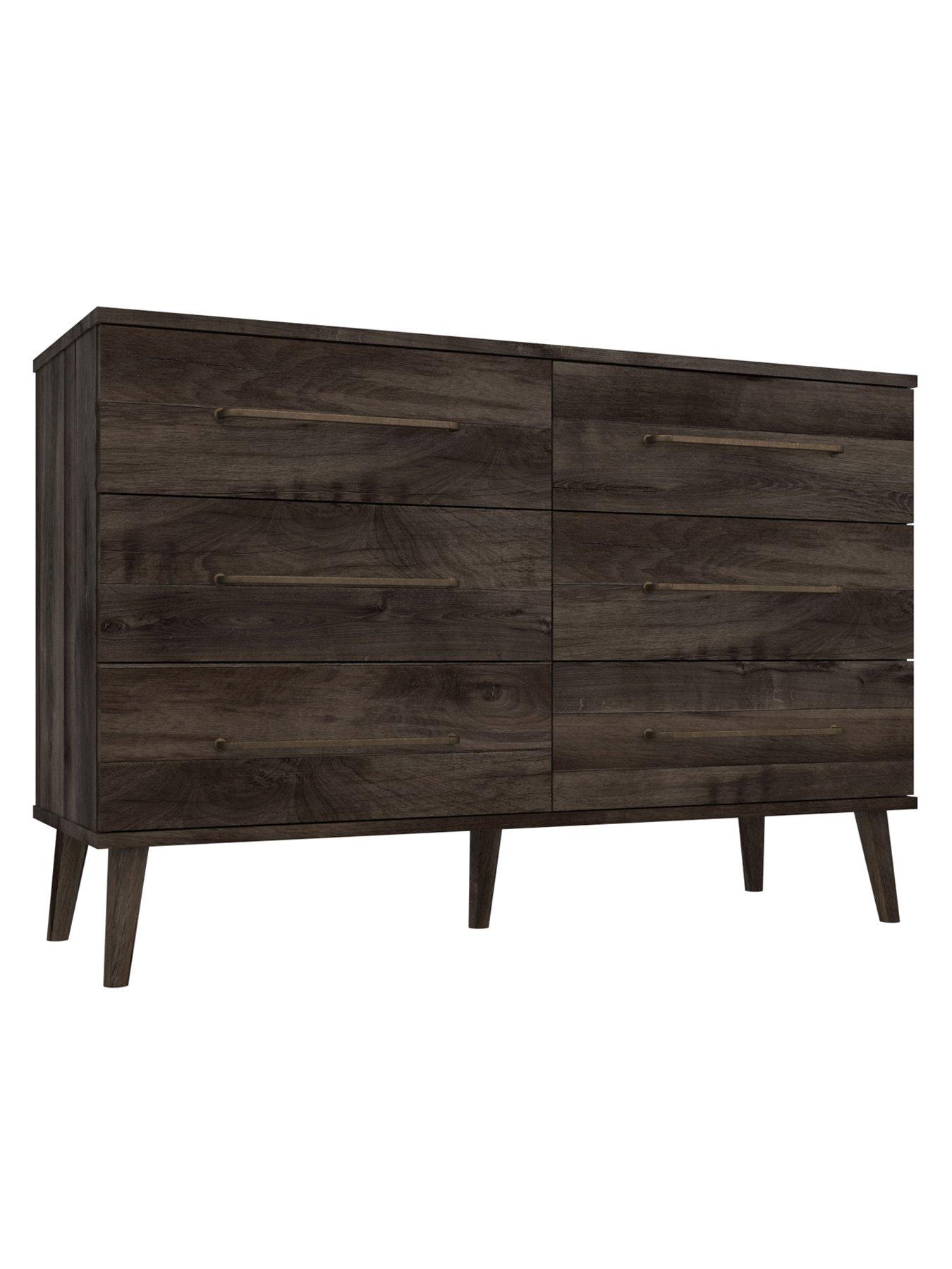 undefined Tuscany Ready Assembled Wide 3 + 3 Drawer Chest