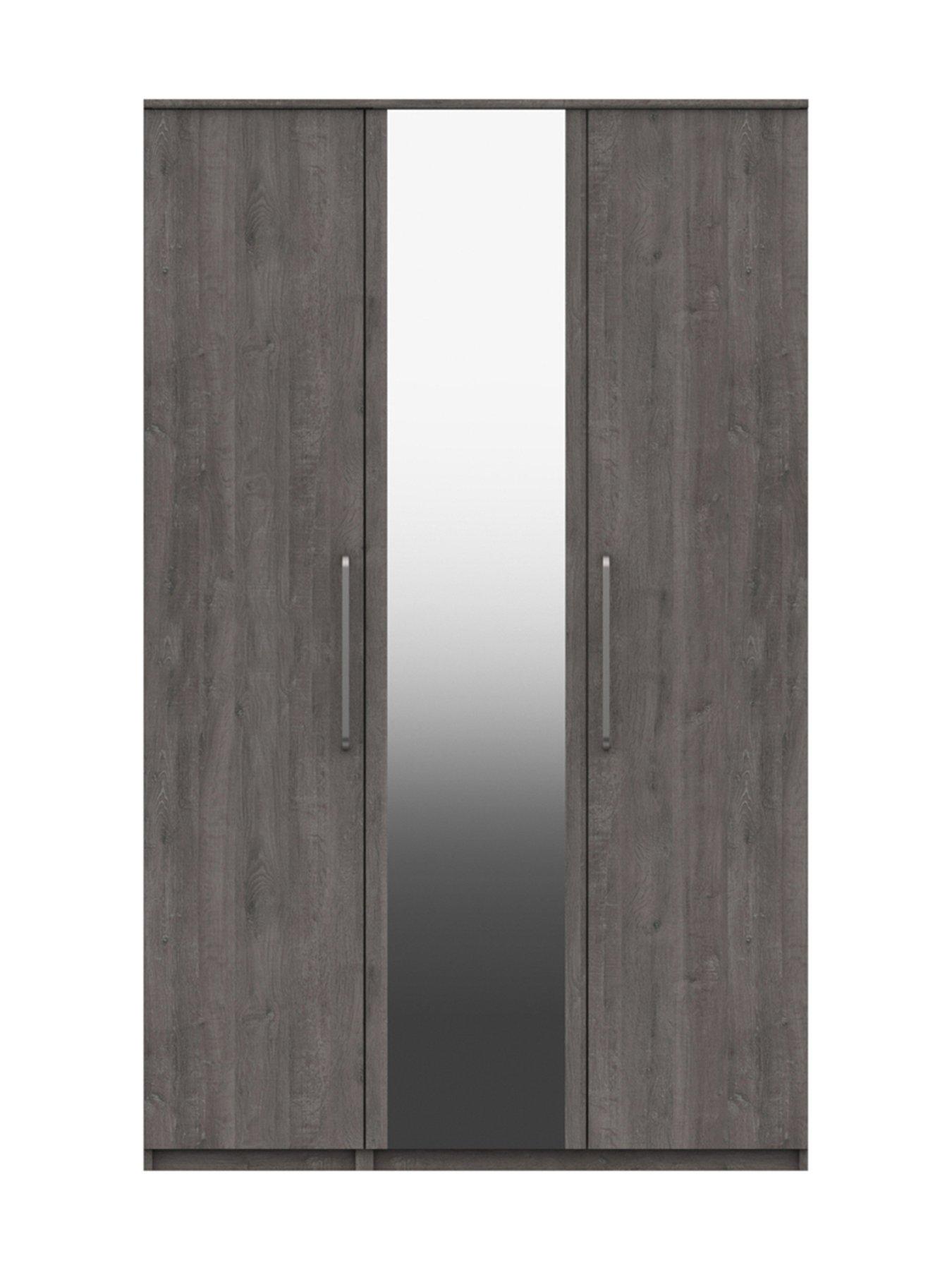 undefined Reagon 3 Door Mirrored Wardrobe